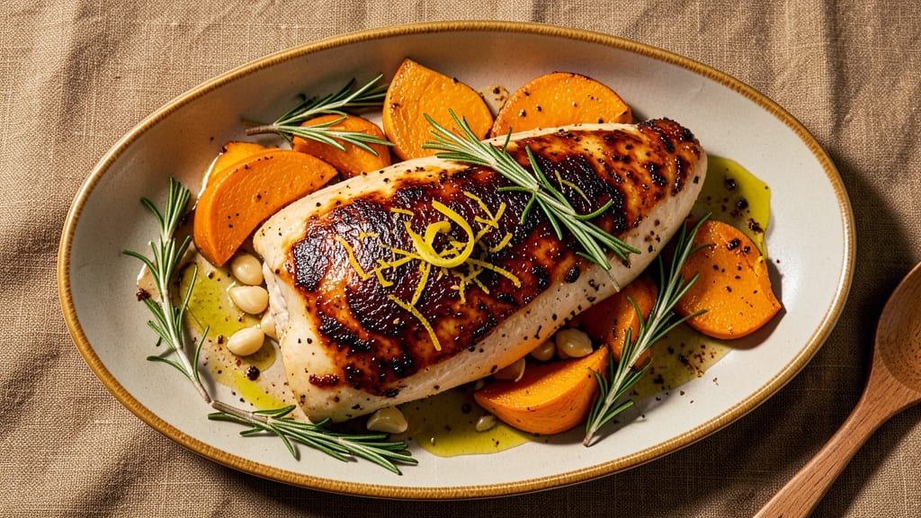 Baked Chicken Breast and Butternut Squash Recipe: Sweet-Savory Roast With Foil-Sealed Juiciness