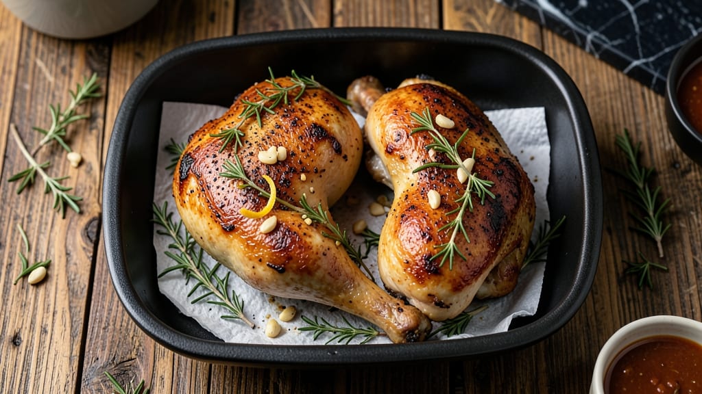 Baked Whole Chicken Legs Recipe: Foil-Sealed Crispy Crust and Juicy Meat