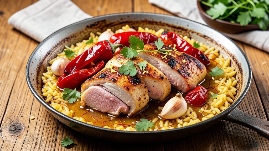 Baked Chicken Paella Recipe: Crispy Socarrat and Golden Rice in One Pan