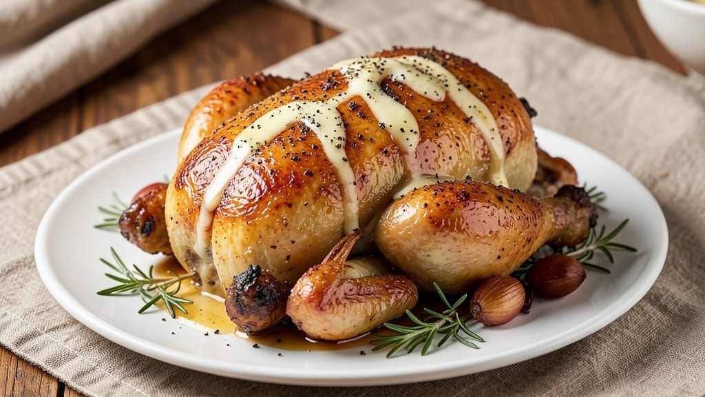 American Roasted Chicken Recipe: Juicy Core With Foil-Sealed Moisture