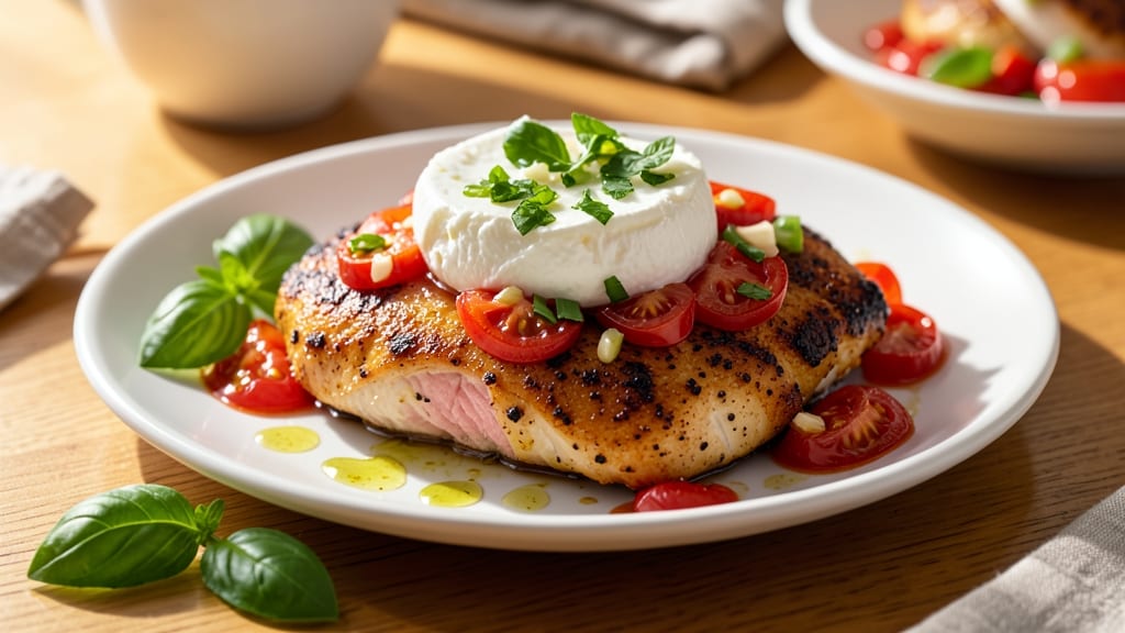 Baked Margherita Chicken Recipe: Tomato Basil Crust With Foil-Sealed Juiciness
