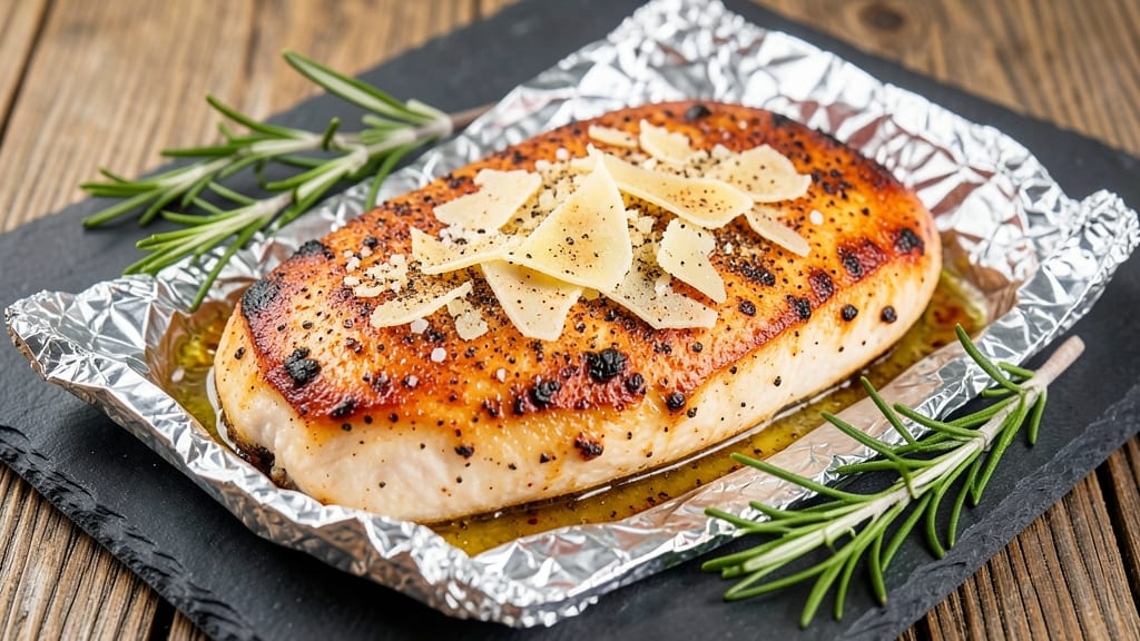 Baked Boneless Chicken Breast in Foil Recipe: Juicy Centers With Crispy Parmesan Crust