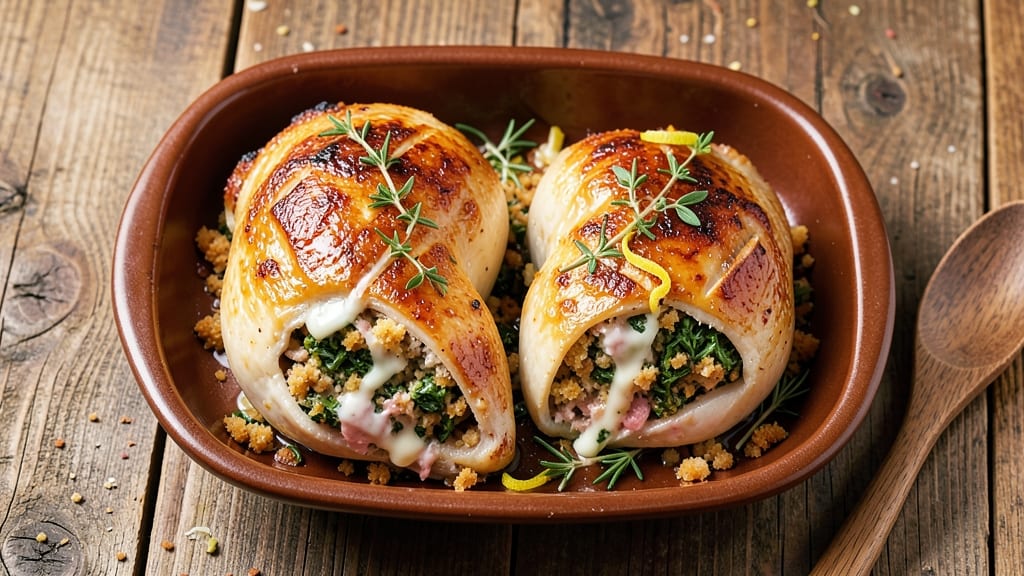 Baked Stuffed Chicken Thighs Recipe: Herb-Packed Crispy Crust and Juicy Centers