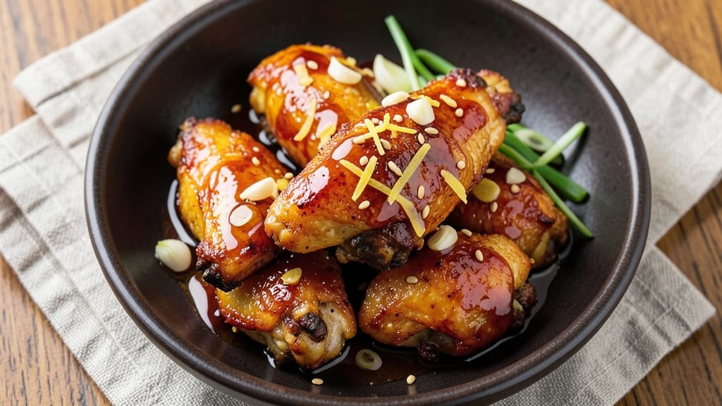 Baked Chicken Wings With Honey Soy and Ginger Marinade Recipe: Glossy Caramelized Crunch With Zesty Bite