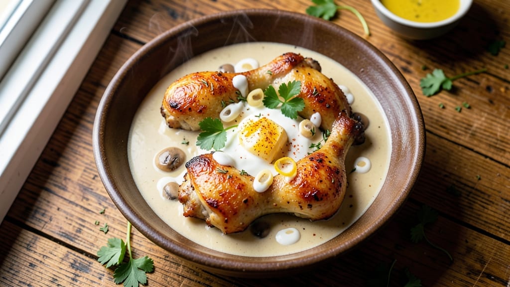 Baked Chicken Drumsticks With Cream Of Mushroom Soup Recipe: Rich Sauce-Braised Crispy Skin