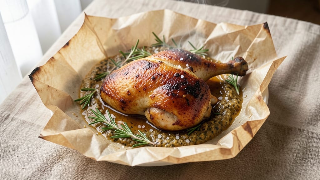 Baked Chicken in Parchment Paper Recipe: Self-Basting Juiciness Without a Mess