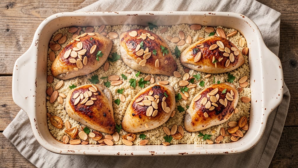 Baked Almond Chicken Recipe: Crunchy Top, Juicy Centers Without Deep Frying