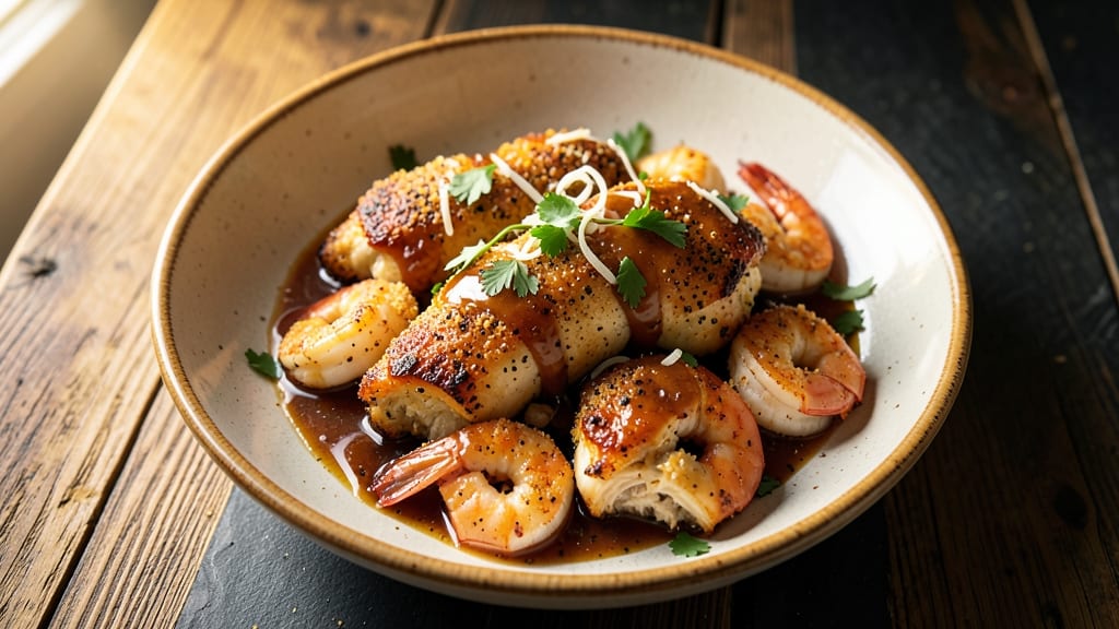 Applebee's Bourbon Street Chicken And Shrimp Copycat Recipe: Buttery Parmesan Crust Meets Smoky Bourbon Glaze