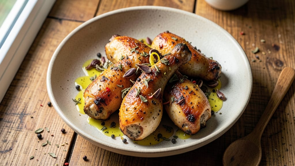 Baked Lemon Pepper Chicken Drumsticks Recipe: Zesty Crisp Skin and Juicy Centers