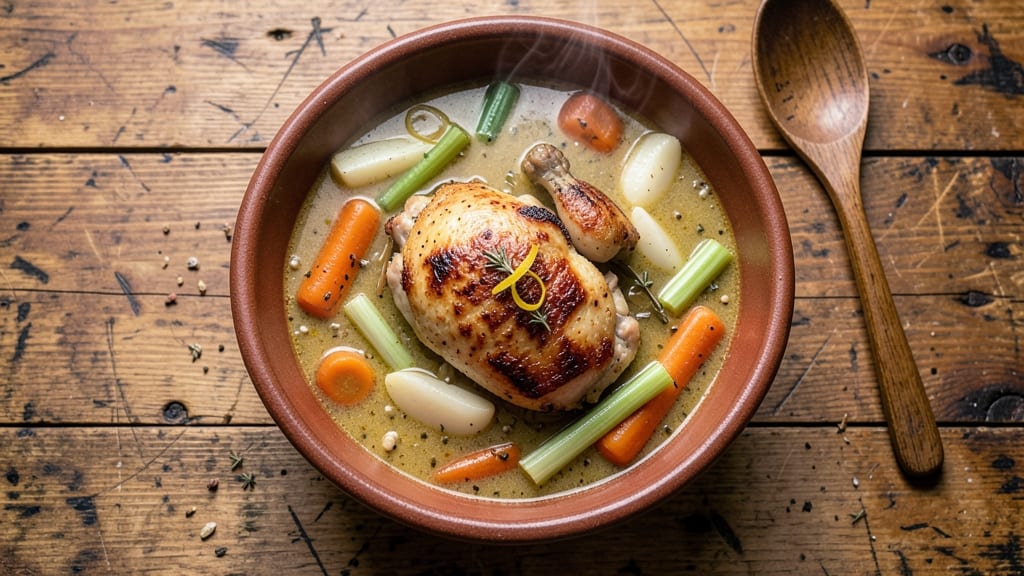 Alpine Village Chicken Soup Recipe: Herbed Dumplings and Alpine Herb Magic