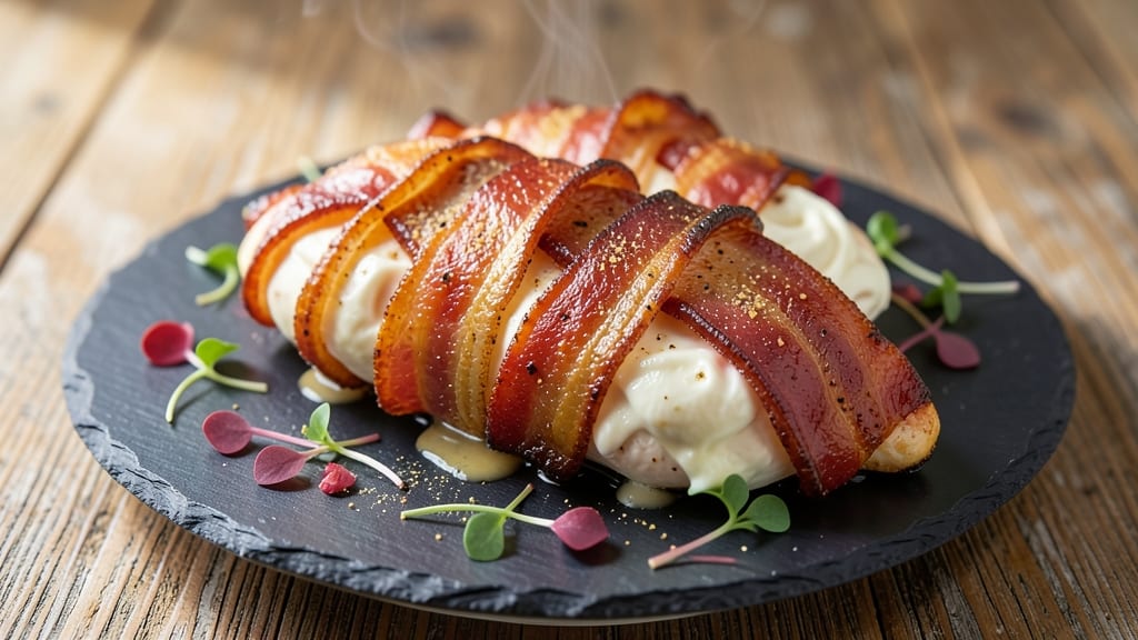 Bacon-Wrapped Cream Cheese Stuffed Chicken Recipe: Crispy Bites With Melty Centers