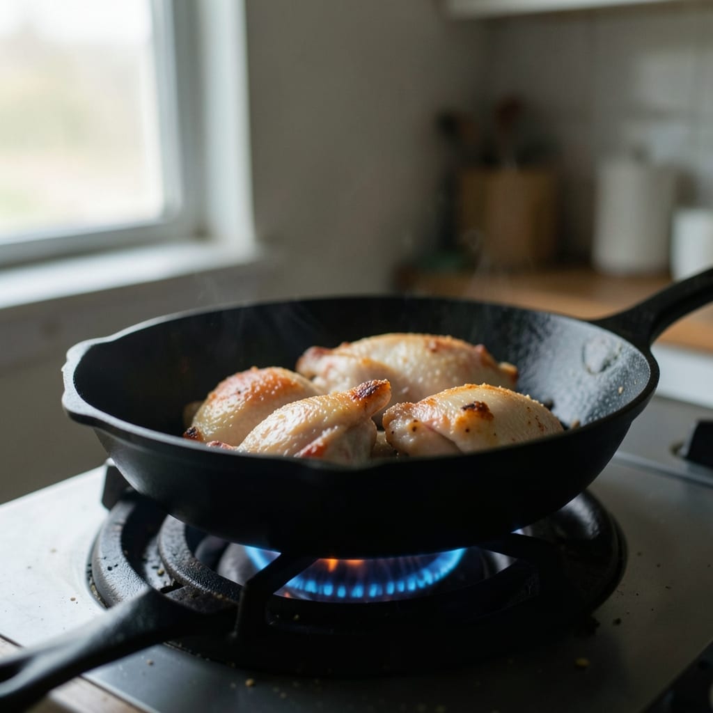 The first pass, in the pan