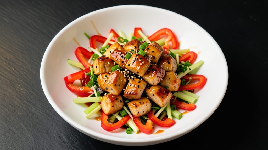 Applebee's Oriental Chicken Salad Copycat Recipe: Crispy Celery Crown Over Creamy Sesame Dressing