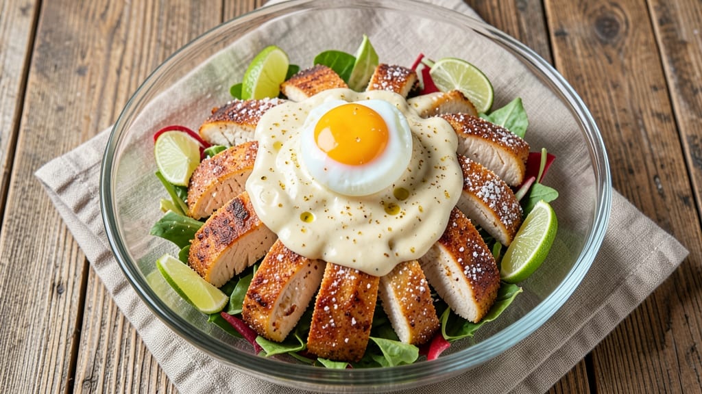 Aladdin's Chicken Salad Recipe: Crispy Parmesan Bites with Zesty Lime Dressing