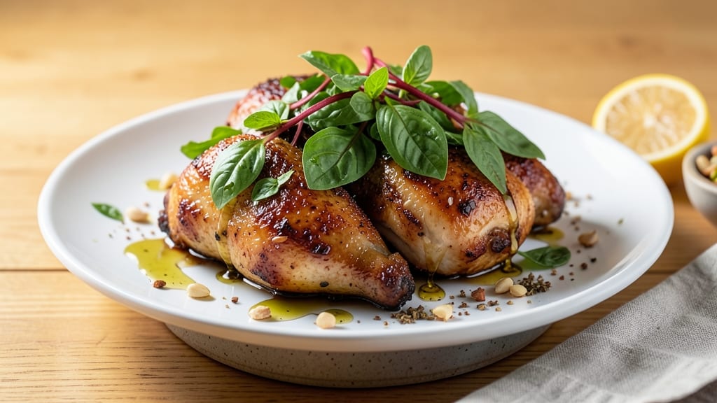 Baked Chicken With Basil Recipe: Herb-Infused Golden Crust in 45 Minutes