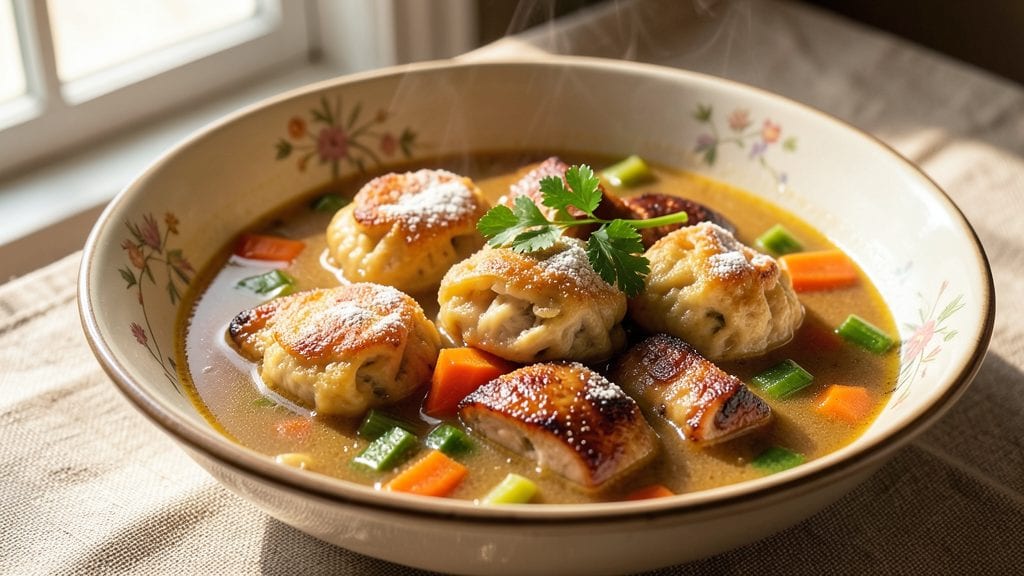 Betty Crocker Chicken Dumplings Recipe: Celery Crown Crunch Meets Herbed Creamy Filling