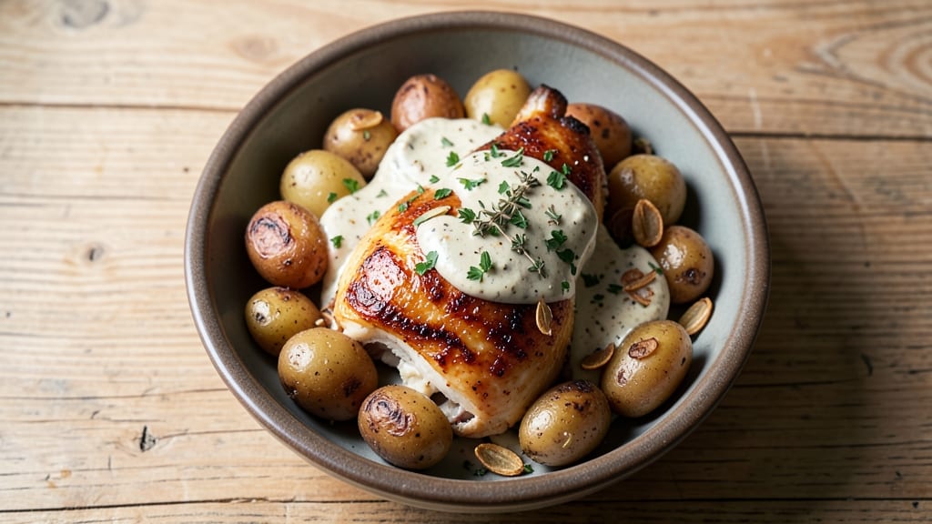 Baked Ranch Chicken and Potatoes Recipe: Crispy-Topped Comfort One-Pan Dinner