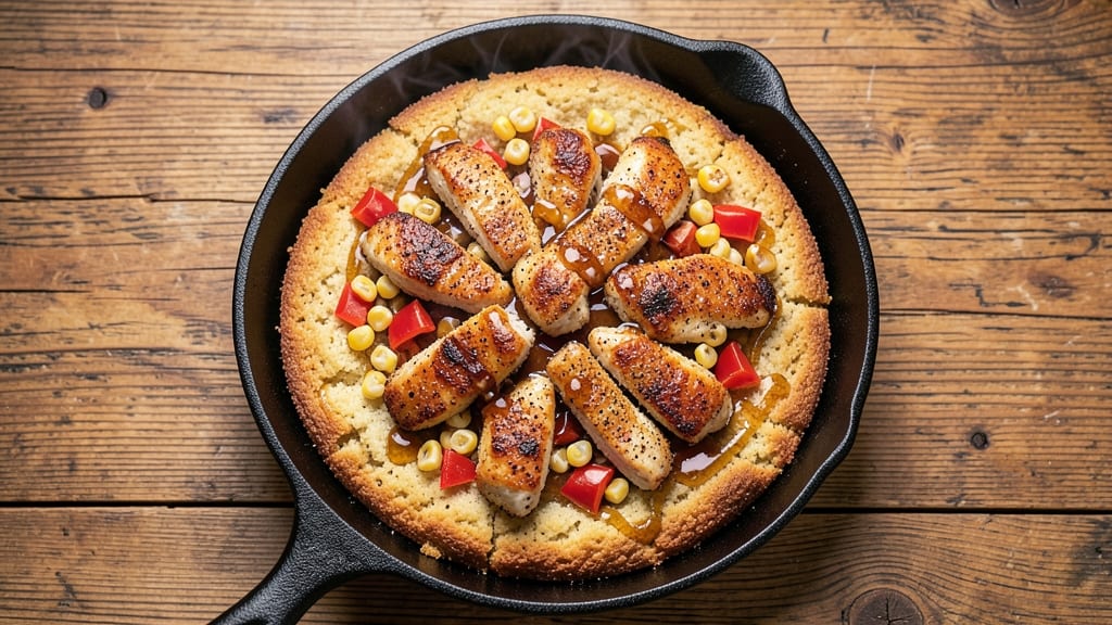 Boston Chicken Cornbread Recipe: Celery-Topped Crunch Meets Buttery Vanilla Heat