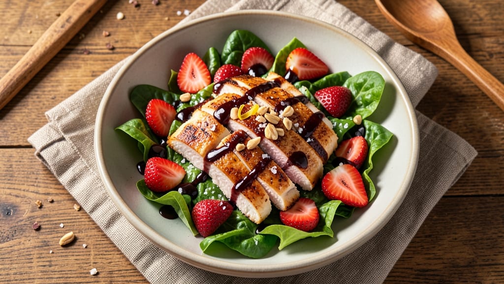 Applebee's Strawberry Balsamic Chicken Salad Recipe: Sweet-Tangy Balance With Crunchy Topping