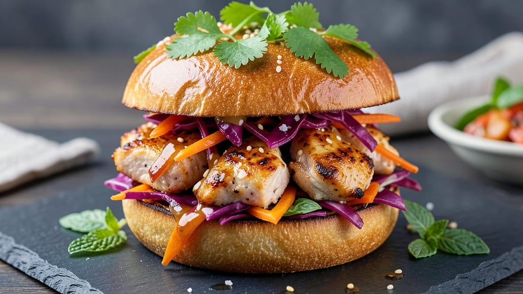 Asian Chicken Salad Sandwich Recipe: Crunchy Peanut Dressing Meets Fresh Herbs