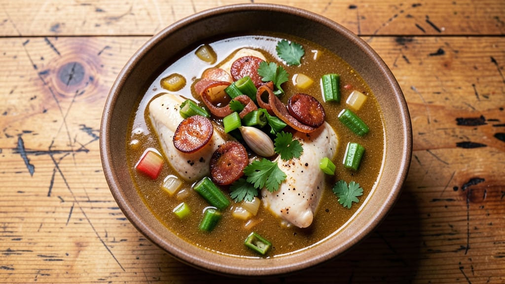 Campbell's Chicken Gumbo Soup Copycat Recipe: Deep-Rouged Okra and Smoky Sausage Richness