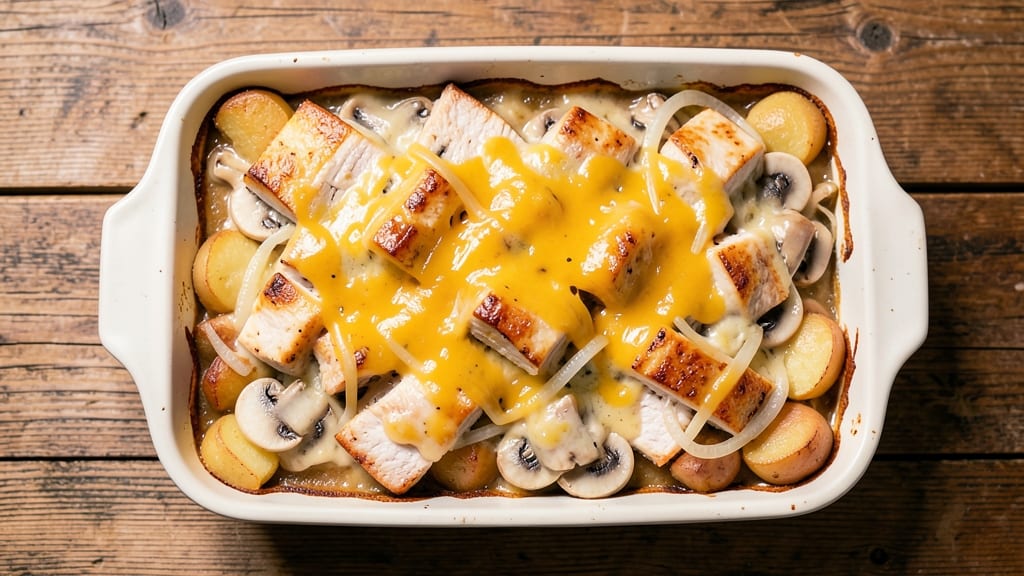 Campbell's Cream of Mushroom Chicken Casserole Recipe: Cheesy Crisp-Top Magic in One Dish