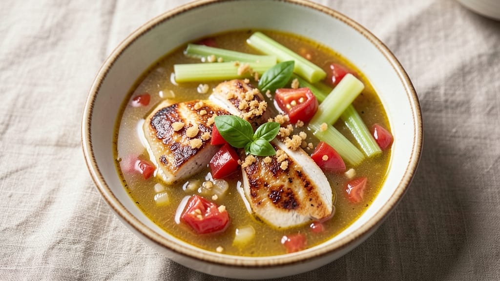 Carrabba's Sicilian Chicken Soup Copycat Recipe: Celery Crown Crunch Meets Herbed Tomato Bliss