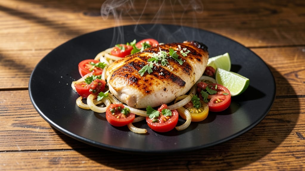 Chicken Breast with Salsa Recipe: Zesty Roasted Topping Over Juicy Grilled Base