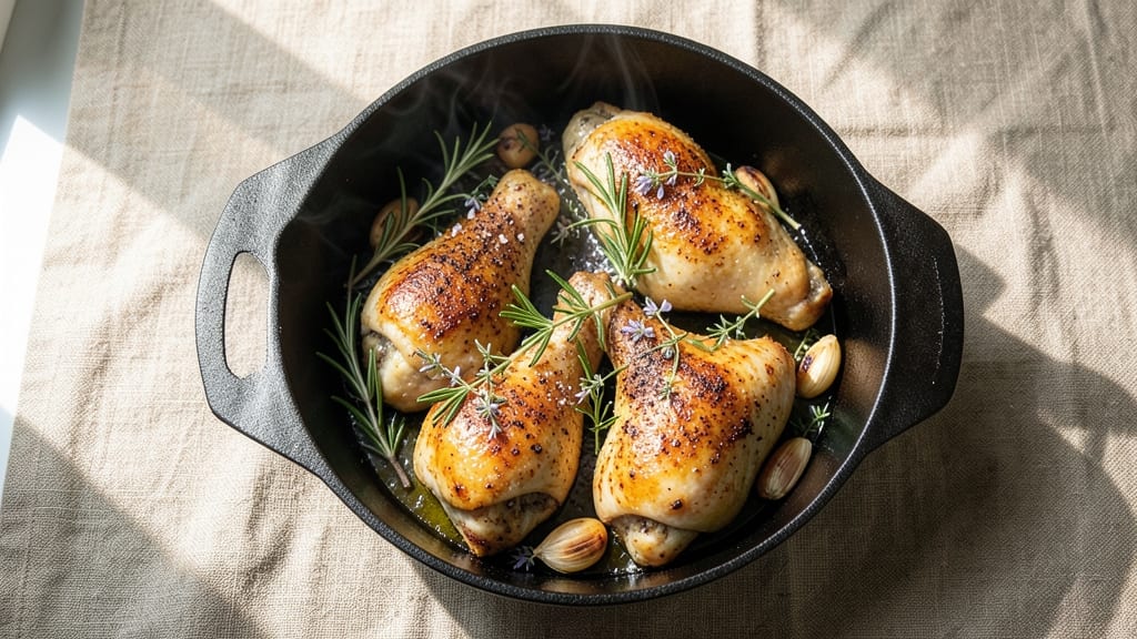 Chicken Legs in Dutch Oven Recipe: Smoky Garlic-Herb Crisp in 45 Minutes