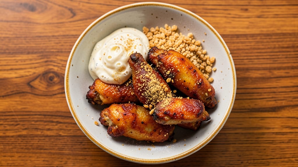 Chicken Party Wings Recipe: Crispy Celery Crown Over Tangy Buffalo Bliss