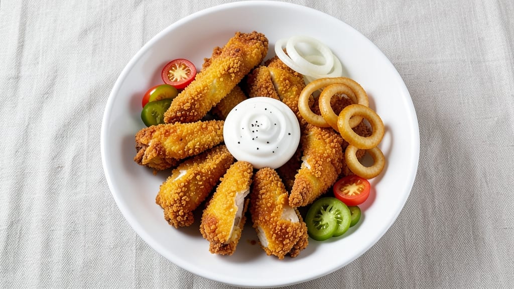 Chickfila-Style Chicken Recipe: Crispy Celery Crown Over Buttery White Sauce