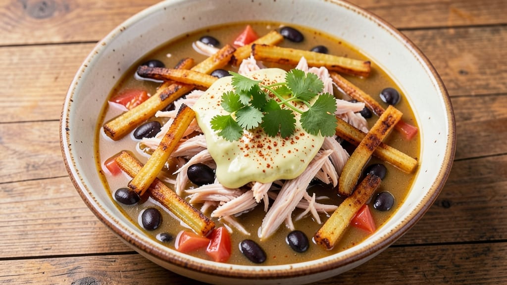 Chuy's Chicken Tortilla Soup Copycat Recipe: Crispy Celery Crown Over Spiced Tomato-Braised Chicken