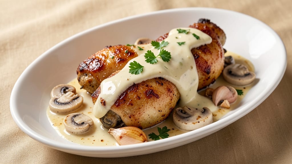 Cream of Mushroom Chicken Drumsticks Recipe: Velvety Sauce Soaks Every Bite