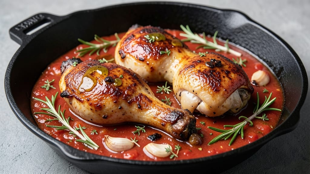 Baked Chicken Thighs in Tomato Sauce Recipe: Herb-Infused Sauce That Clings to Every Bite