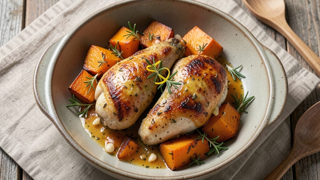 Baked Chicken And Squash Recipe: One-Pan Roasted Harmony With Herbed Butter