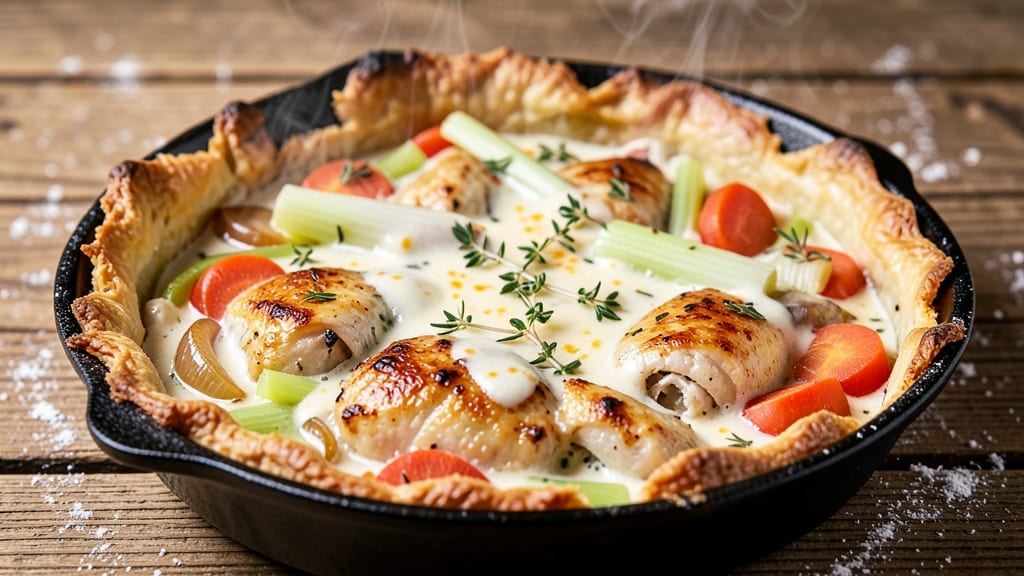 America's Test Kitchen Cast Iron Chicken Pot Pie Recipe: Flaky Crust Meets Savory Dumpling-Studded Filling