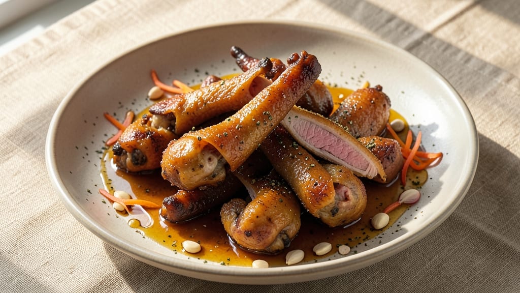 Dim Sum Style Chicken Feet Recipe: Crispy Celery Crown Over Savory Soy-Glazed Bites