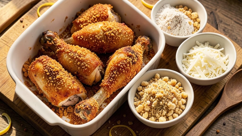 Baked Breaded Chicken Legs Recipe: Crispy Parmesan Crunch With Juicy Foil-Sealed Centers
