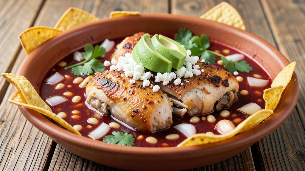 Authentic Red Chicken Pozole Recipe: Smoky Tomato-Braised Comfort in One Pot