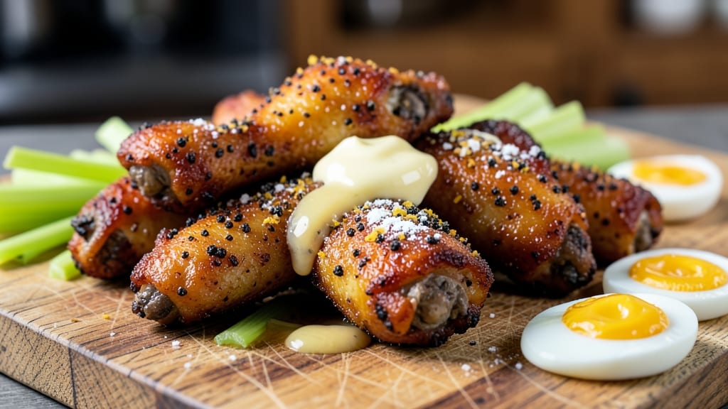 Lawry's Lemon Pepper Chicken Wings Recipe: Crispy Celery Crown Over Zesty Citrus Bites
