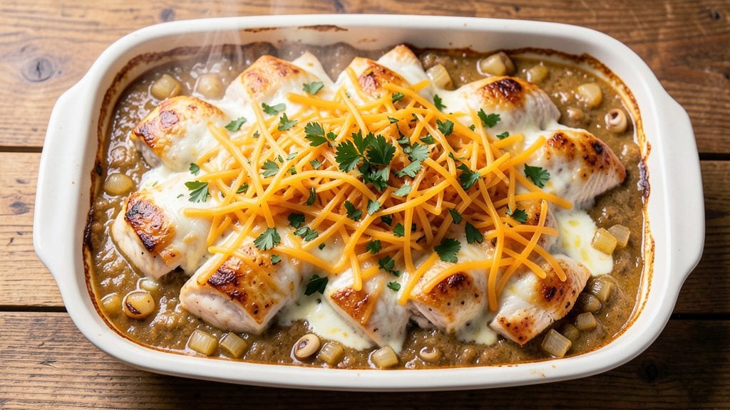 Paula Deen's Chicken Casserole Recipe: Celery Crown Crunch Over Creamy Cheese Layers