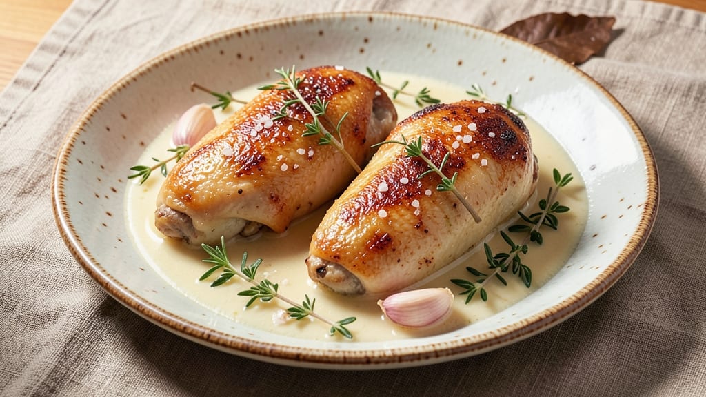 Poached Chicken Thighs Recipe: Silky Skin and Juicy Centers in Simmered Perfection