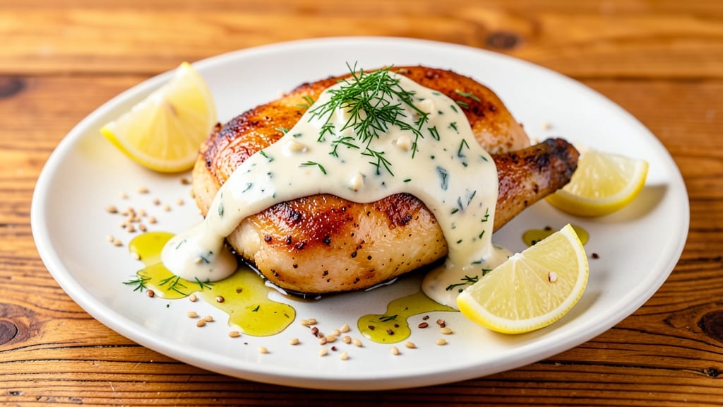 Taziki's Chicken Recipe: Crispy Celery Crown Over Tangy Yogurt-Marinated Bites