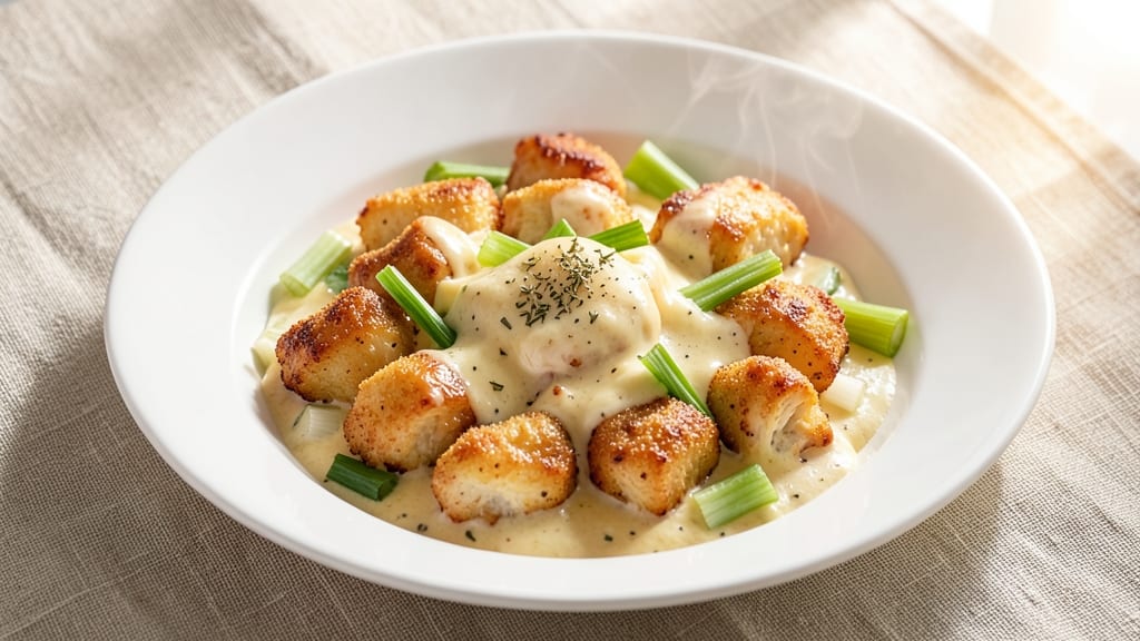 Velveeta Chicken Recipe: Cheesy One-Pan Bake With Crispy Celery Top